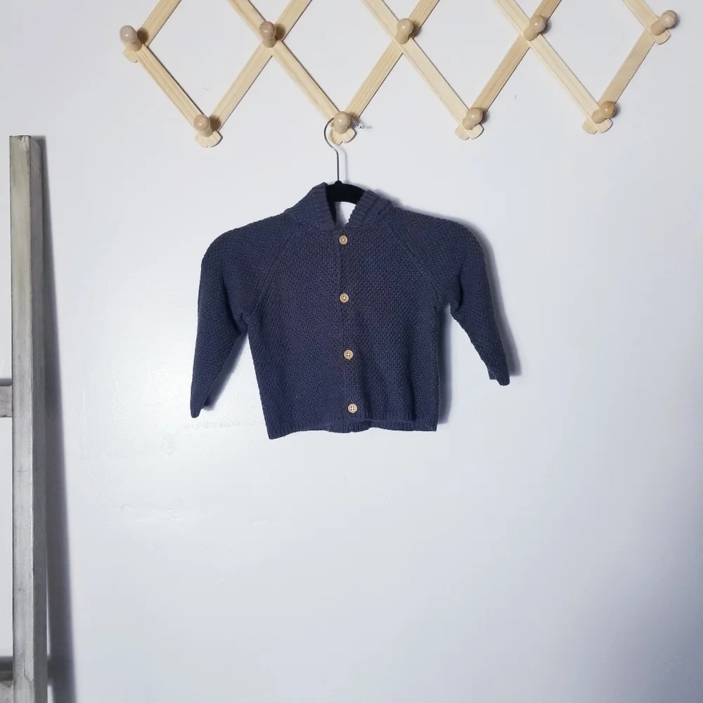 NWT MODERN MOMENTS GERBER KNIT CARDIGAN SIZE 6-9 MONTHS DARK GRAY